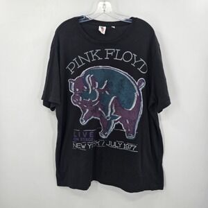Junk Food Pink FloydT-Shirt Mens XXL Live on Stage New York 1977 Graphic Black